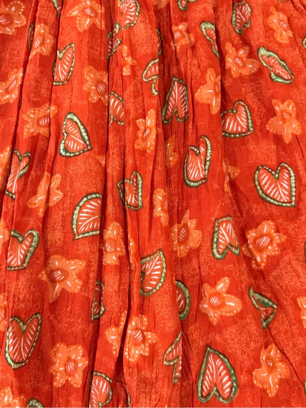 Vtg Jane Ashley 100% Cotton Voile Novelty Print Orange Midi Dress Women’s M - Picture 11 of 11